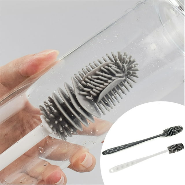 Fiudx Cepillo para Biberones, Mango Largo para Una Limpieza Fácil, Cepillo Multiusos para Vasos, Teteras y Tazas, Ideal para Uso Doméstico, Práctico Ayudante de Vida, Incluye 1 Cepillo de Limpieza.