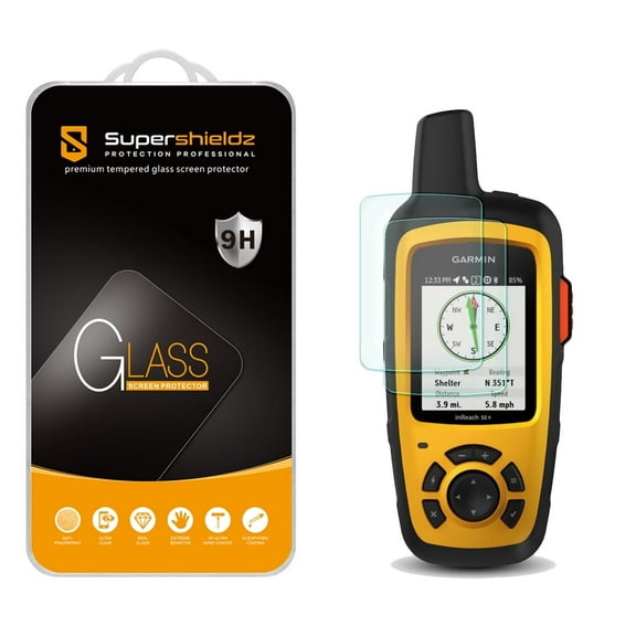 [2-Pack] Supershieldz for Garmin inReach SE  / inReach Explorer  Plus Tempered Glass Screen Protector, Anti-Scratch, Anti-Fingerprint, Bubble Free