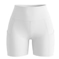 thumbnail image 5 of Gsakboxl Summer Pants for Women Women High Waist Side Pocket Yoga Biker Shorts For Cycling Running Gym Workout Sports White M, 5 of 5
