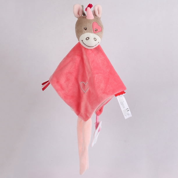 Juguetes para bebés, toalla relajante para bebés, juguete reconfortante suave rojo, juguete reconfortante diseñado a la perfección