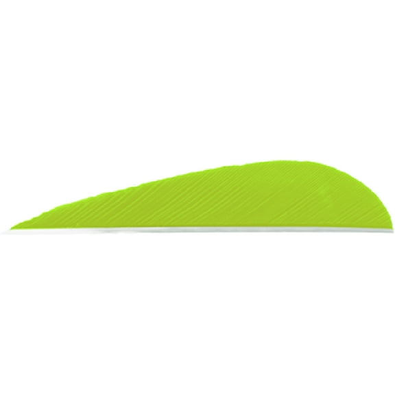 Trueflight Parabolic Feathers Chartreuse 3 Inch Lw 100 Pack