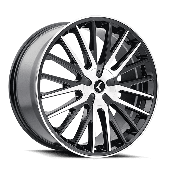 22x8.5 Kraze KR185 Double Down Black/Machined Wheel 5x115/5x120 (38mm)