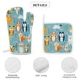 thumbnail image 4 of Small Animals Oven And Pot Holders Sets, Heat Resistant Pads Kitchen Decor for Cooking Baking BBQ Grilling, Christmas Kitchen Gifts, 4 of 6