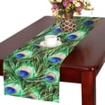 thumbnail image 1 of BSDHOME Peacock colorful feather Table Runner 14x72 inches, 1 of 4