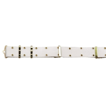 G.I. Style White Nylon Pistol Belt with Metal (The Best Handgun For A Woman)