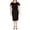 Black, variant on RALPH LAUREN Womens Black Cap Sleeve Knee Length Sheath Evening Dress 4