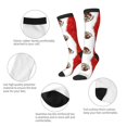 thumbnail image 4 of Women's Knee High Socks Mexican Flag Print Thermal Soft Knee Long Socks, 4 of 7
