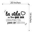 thumbnail image 4 of Spanish Wall Decals for Girls Bedroom - La vida no tiene que ser perfecta para ser hermosa Life Is Beautiful Quote in Spanish Home Wall Sticker - Size: 20 In x 14 In, 4 of 5