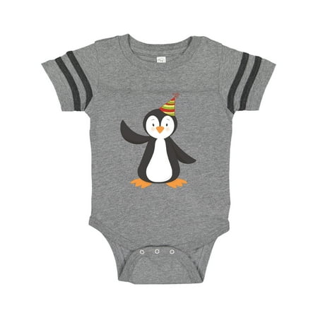 

Inktastic Cute Penguin Penguin With Party Hat Gift Baby Boy or Baby Girl Bodysuit