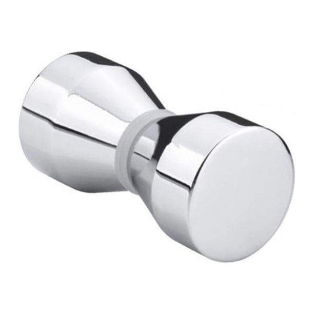 Perilla de puerta de vidrio Ounissouiy doble cara Aleación de aluminio Plata