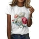 thumbnail image 1 of Camiseta ZOCANIA de manga corta con estampado floral 95% algodón para mujer, 1 of 2