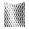 thumbnail image 1 of Flower Soft Flannel Fleece Throw Blanket, Pattern of Dark Flowers Illustration Simplistic Repetitive Print, Cozy Plush for Indoor and Outdoor Use, 50" x 60", Dimgray and Charcoal Grey, by Ambesonne, 1 of 5