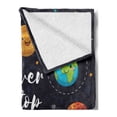 thumbnail image 2 of Saying Soft Flannel Fleece Throw Blanket, Outer Space Planets Star Cluster Solar System Moon Comets Sun Cosmos Illustration, Cozy Plush for Indoor and Outdoor Use, 70" x 90", Multicolor, by Ambesonne, 2 of 5