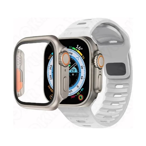 Correa Sport + Case Apariencia Ultra, compatible con Apple Watch, 40/41/44/45mm