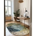 thumbnail image 4 of Unique Loom Estrella Collection Area Rug - Vella (7' 11" x 10' Oval Blue/Gray), 4 of 7