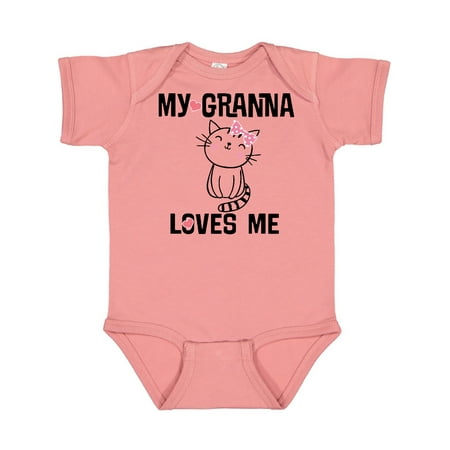 

Inktastic Granna Loves Me Girl Kitty Gift Baby Girl Bodysuit
