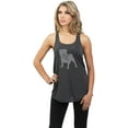 thumbnail image 2 of Thread Tank Pug Dog Silhouette Women's Sleeveless Flowy Racerback Tank Top Charcoal Small, 2 of 5