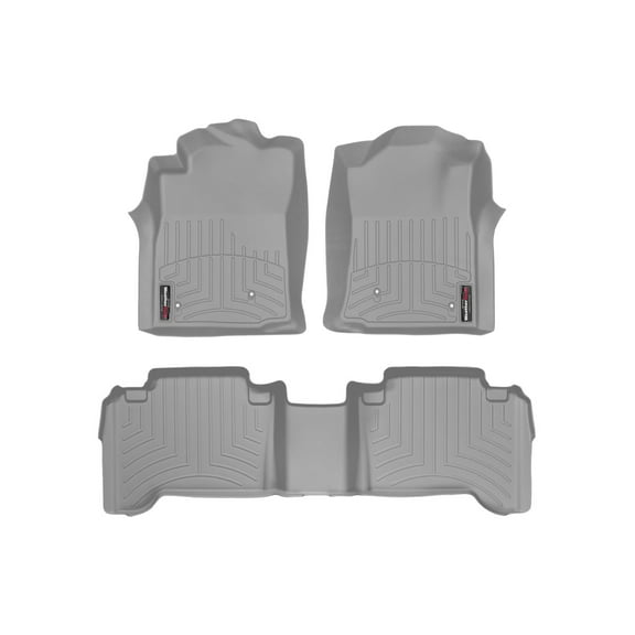 WeatherTech Custom Fit FloorLiners compatible with 2008-2011 Toyota Tacoma - 1st & 2nd Row, Grey