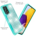 thumbnail image 4 of for Samsung Galaxy A32 5G Phone Case Glitter with Tempered Glass Shock proof Edge Scratch Shield Hybrid Layers Slim Bumper Cover, 4 of 4
