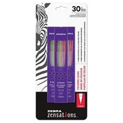 Zebra Zensations Mechanical Colored .. Pencil Lead Refill, 2.0mm .. Point Size, Assorted Colored .. Lead, 30-Count