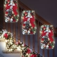 thumbnail image 5 of Cordless Prelit Christmas Wreath - LED Stairway Garland with Snowballs and Berries, Battery Operated Door Wall Decor for Indoor Outdoor Holiday Home Decorations(E), 5 of 8