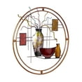 thumbnail image 6 of DecMode Traditional Metal Round Wall Décor, 24"W x 22"H Features Amphora Vase, Bowl and Drinking Bottle Figures, 6 of 10