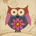 thumbnail image 2 of Smith, Hope 26x26 Gold Ornate Wood Framed with Double Matting Museum Art Print Titled - Brown Boho Owl, 2 of 4