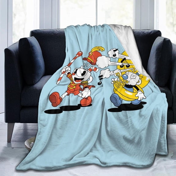 Cuphead Game Blanket Soft Cozy Flannel Warm Throw Blanket Unique Gifts Room Decor Blanket 40"x30"