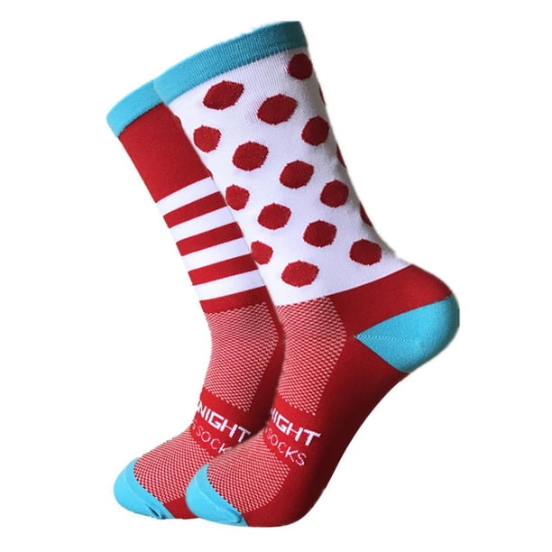 Deportes al aire libre rayas punto fútbol calcetines mujeres hombres ciclismo correr calcetines