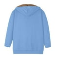 thumbnail image 6 of HAOTAGS Big Boys Mid-length Fleece Jacket, Long Sleeve Hooded Outwear for Winter Navy 5Years, 6 of 8