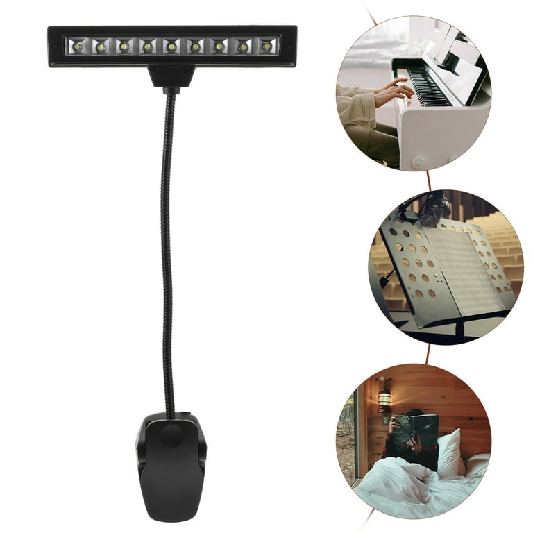 Clip on Music Light Stand 9 LED Orchestra Lamp Piano Light Fully