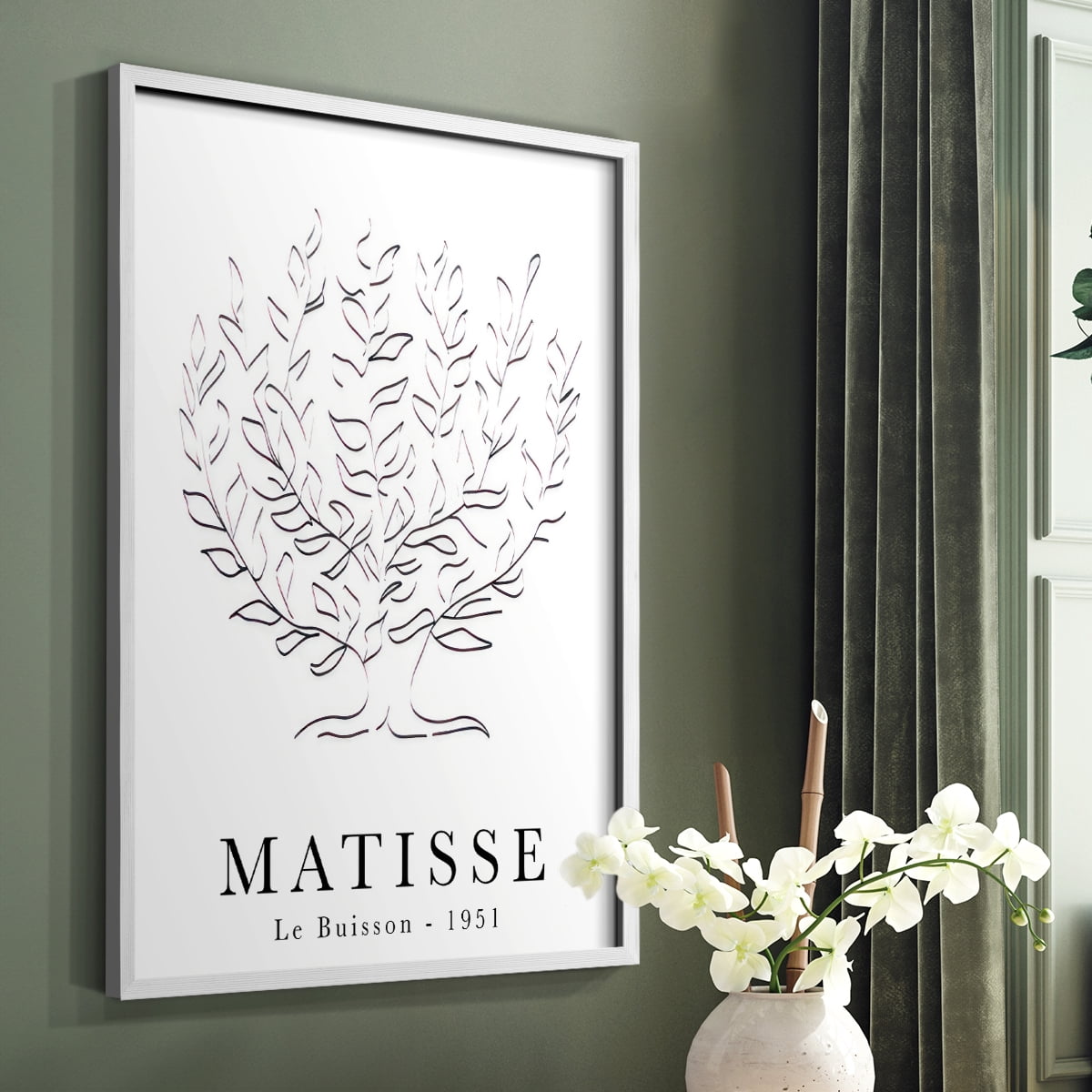 Matisse CLXXXV Framed Print in White Solid Wood 11 x 14 Framed Print