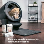 Whisker Litter-Robot 4 Core Bundle, Self-Cleaning Cat Litter Box with Accessories, Black