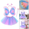 thumbnail image 4 of Conjunto de disfraz de mariposa para niñas bebés Ropa de princesa con ala Varita y diadema para grandes Princesa Soledad vestido elegante de grils, 4 of 10