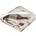 thumbnail image 2 of Bixox Fleece Blanket Grapes Bbottles Wine Pattern Super Soft Double-Sided Microfiber Flannel Blanket for Sofa, Bed, Couch, Suitable for All Seasons - 80"x60", 2 of 5