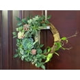 thumbnail image 7 of 16 inch Boho Spring Succulent Wreath Arrangement Decor for Front Door,Artificial Multicolor Succulent Summer Door Wreath with Greenery Air Pineapple for Wall and Home Decoration, 7 of 7