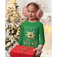 thumbnail image 3 of Tstars SpongeBob Reindeer Kids Funny Holiday Shirt Christmas Gifts for Boys Youth Long Sleeve T-Shirt, 3 of 5
