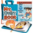 thumbnail image 1 of My Quiet Book - Juguetes de viaje para niños pequeños 1-3 Juguetes de aprendizaje para niños pequeños 1-3 con 10 actividades Montessori Juguetes para niñas pequeñas Libros para niños pequeños Regalos, 1 of 5
