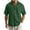 Green, variant on Kaemgyyd Mens Button down Shirt Lightweight Summer Beach Vacation Tops Casual Loose Textured Solid Color Half Sleeve Tee