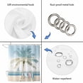 thumbnail image 5 of Summer Beach Chair Waterproof Fabric Shower Curtain,Coastal Palm Trees Canoeing Waterproof Fabric Shower Curtain for Bathroom Curtains Bathtubs Hotel Shower Curtains with 12 Hooks Standard 66x72, 5 of 8