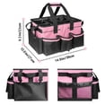 thumbnail image 3 of Wearable Cleaning Caddy Bag with Shoulder Straps, Cleaning Caddy Supplies Organizer with Handle & Detachable Divide, Cleaning Tool Organizers Tote Bag for Cleaners,Housekeepers (pink), 3 of 7