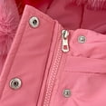 thumbnail image 4 of Girls Winter Coat Long Puffer Down Jacket Windproof Hooded Outwear Thick Padded Coat, 4 of 9
