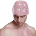 thumbnail image 2 of FYBTO Swimming Cap Rabbits and Hibiscus Unisex Adult FYBTO Polyester, 2 of 4