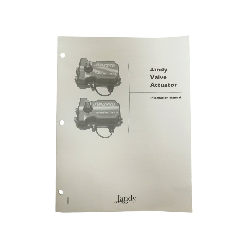 Jandy JVA1240JVA2440 Valve Actuator Installation Owners Manual JVA-1240