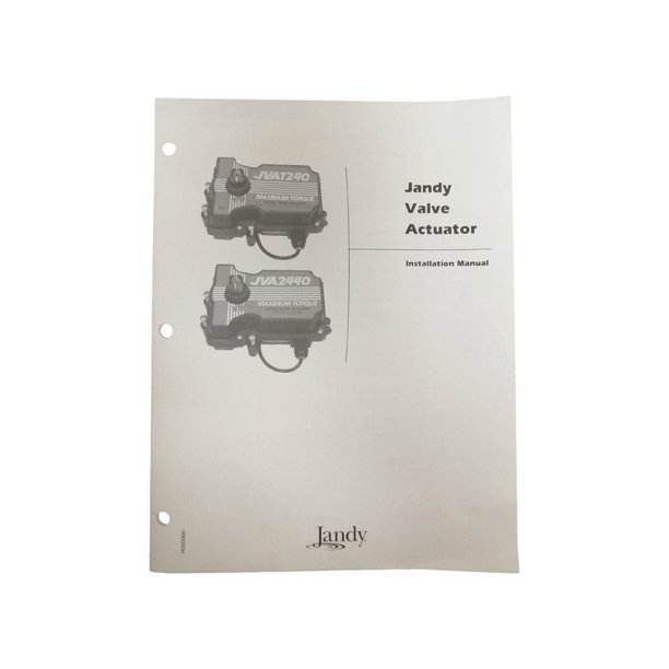 Jandy JVA1240JVA2440 Valve Actuator Installation Owners Manual JVA-1240