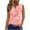 Pink, variant on JIUKE Tank Tops for Women Summer Gradient Print Dressy Casual Loose V-Neck Buttons Sleeveless T-Shirts