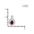 thumbnail image 2 of 1.20 Carat T.G.W. Garnet Gemstone and White Diamond Accent Earrings, 2 of 3