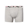 thumbnail image 4 of Fila Men's 4-Pack Logo Band 6" Inseam Boxer Brief Red/Steel Heather/Black/Grey Heather, Small, 4 of 5