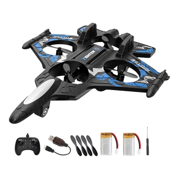 Avión de espuma a control remoto, regalo para niños, resistente a colisiones, 4 canales Azul 2RC
