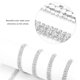 thumbnail image 5 of Rhinestone Chain AB Color Rhinestone Chain Copper Material High Transparency Smooth Cutting 3 Rows DIY for Wedding Dress Shoes ANGGREK Otros, 5 of 8